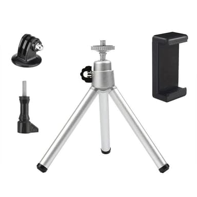 Tripod - trebensstativ för mobil och kamera - silver