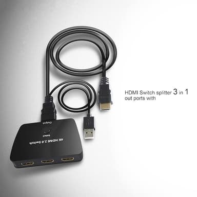 HDMI switch 3x1 med HDR 3D 4K