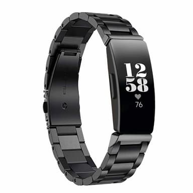 Fitbit Inspire / Inspire HR armband rostfritt stål - svart