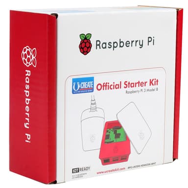 Raspberry Pi 3 Off startpaket (vit/röd)