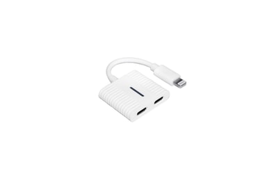 Dual Lightning adapter för hörlurar och laddning Elgiganten