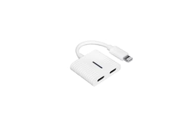 Dual Lightning adapter för hörlurar och laddning