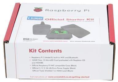Raspberry Pi 3 Off startpaket (svart/grå)