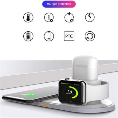 Trådlös snabbladdare för mobil, Apple Watch och Airpods