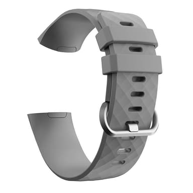 Fitbit Charge 3/4 armband silikon Grå/silver (L)
