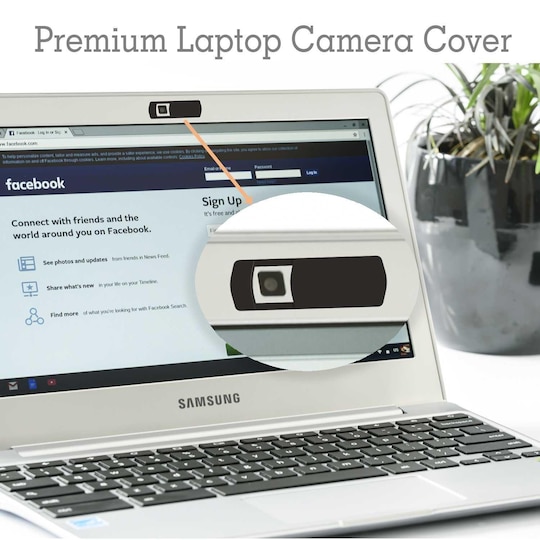 Webbkamera skydd - Webcam Cover Slider för laptop - svart
