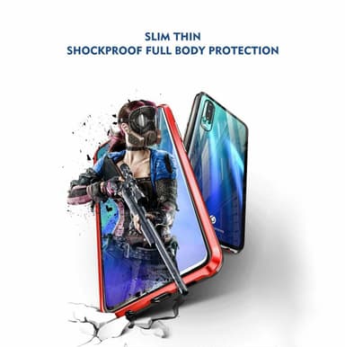 Huawei P30 skal med skärmskydd Röd