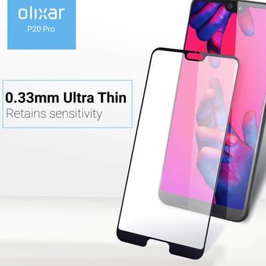 Skärmskydd Huawei P20 Pro Härdat glas Svart