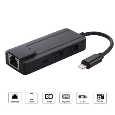 Lightning till RJ45 Ethernet nätverksadapter
