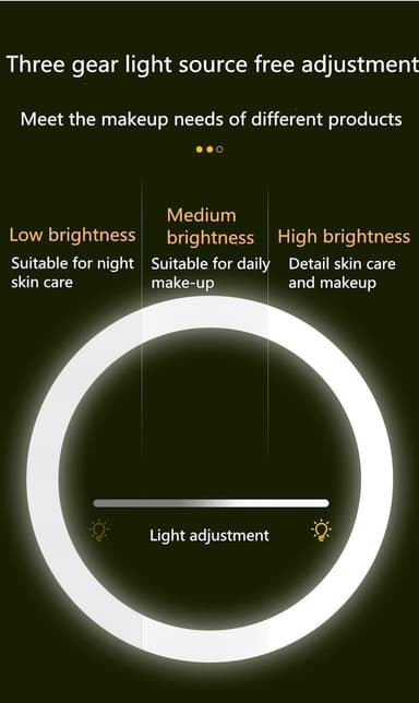 Sminkspegel med LED och Bluetooth högtalare