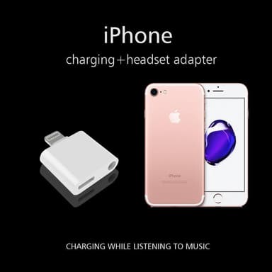 Ljud och ström adapter till iPhone (3.5 mm + Lightning)