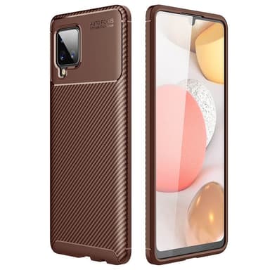Carbon silikon skal Samsung Galaxy A42  - Brun
