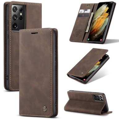 CaseMe Smart FlipCase Samsung Galaxy S21 Ultra  - Coffee