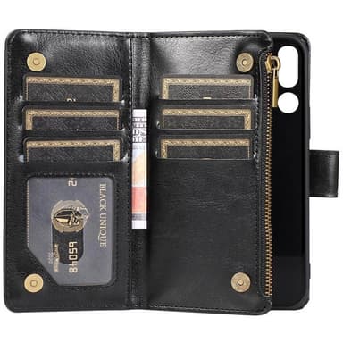 Dubbelflip Zipper 9-kort Doro 8050  - Svart