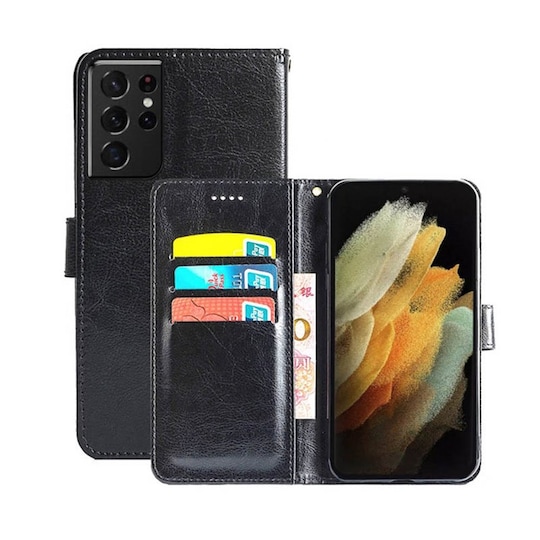 Mobilplånbok 3-kort Samsung Galaxy S21 Ultra  - Svart