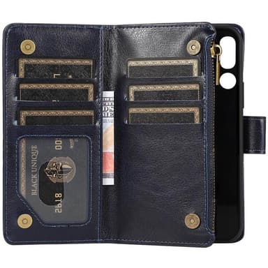 Dubbelflip Zipper 9-kort Doro 8050  - Blå