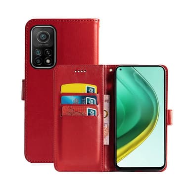 Mobilplånbok 3-kort Xiaomi Mi 10T Pro  - Röd