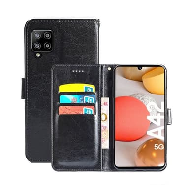Mobilplånbok 3-kort Samsung Galaxy A42  - Svart