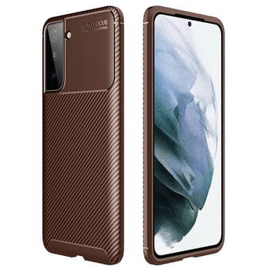 Carbon silikon skal Samsung Galaxy S21 Plus  - Brun
