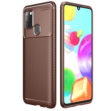 Carbon silikon skal Samsung Galaxy A21s  - Brun