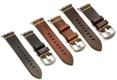Apple Watch Äkta Skinn Armband 38/40/41mm - Svart