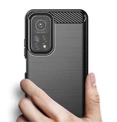 Stöttåligt Armor Carbon TPU-skal Xiaomi Mi 10T/10T Pro - Röd