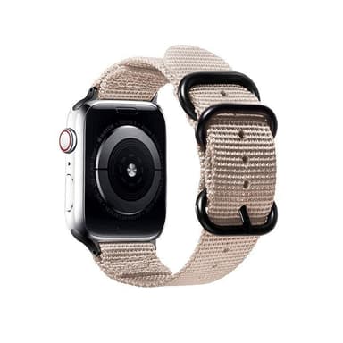 SKALO Nato-armband i nylon Apple Watch 38/40/41mm - Beige
