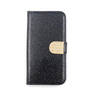 Glitter design Plånboksfodral till iPhone 12 Mini - Svart