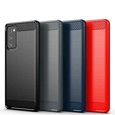 SKALO Samsung S20 FE Armor Carbon Stöttåligt TPU-skal - Röd