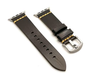 Apple Watch Äkta Skinn Armband 38/40/41mm - Svart