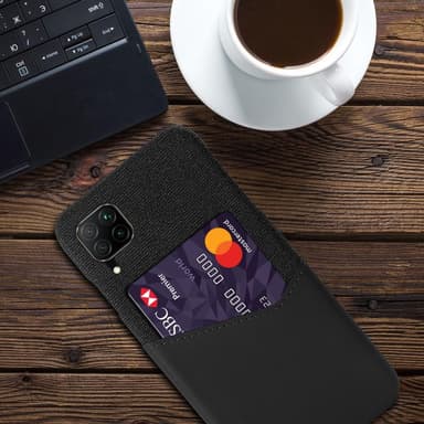 KSQ Huawei P40 lite Skal med kortplats - Svart