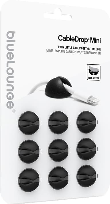 BlueLounge CableDrop Mini kabelhållare (svart)