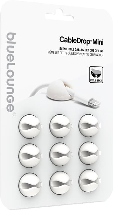 BlueLounge CableDrop Mini kabelhållare (vit)