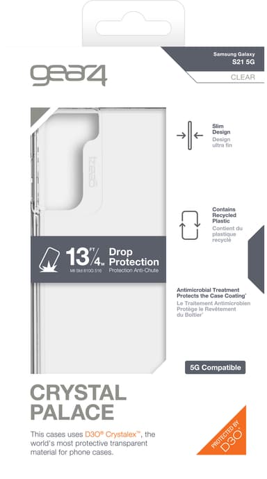 GEAR4 Crystal Palace Samsung Galaxy S21 fodral (transparent)
