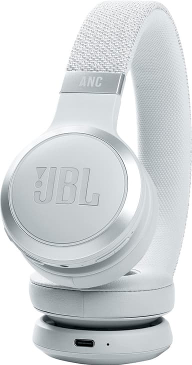 JBL LIVE 460NC trådlösa on-ear hörlurar (vit)