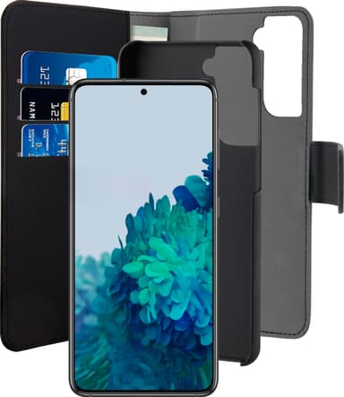 Puro 2-1-1 plånboksfodral för Samsung Galaxy S21 Plus (svart)