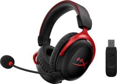 HyperX Cloud II trådlöst headset för gaming (svart/röd)