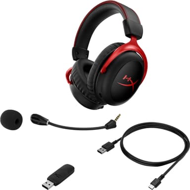 HyperX Cloud II trådlöst headset för gaming (svart/röd)