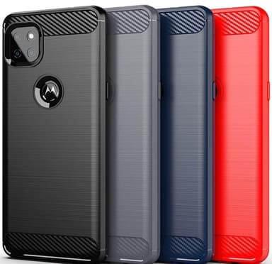 Stöttåligt Armor Carbon TPU-skal Moto G9 Power - Röd