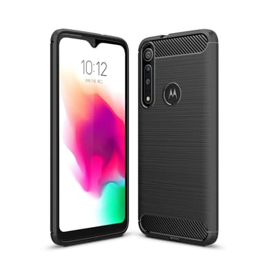 Stöttåligt Armor Carbon TPU-skal Moto G8 Plus - Svart