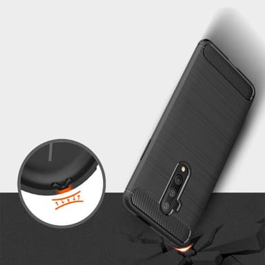 Stöttåligt Armor Carbon TPU-skal Oneplus 7T Pro - Blå