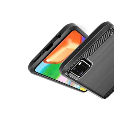 Stöttåligt Armor Carbon TPU-skal Samsung A41 - Grå