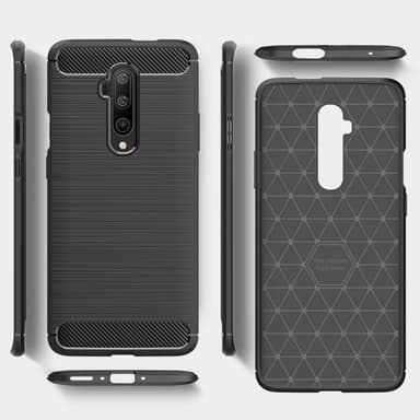 Stöttåligt Armor Carbon TPU-skal Oneplus 7T Pro - Grå