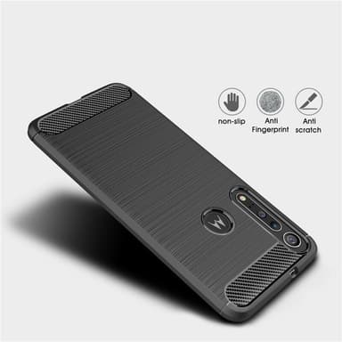 Stöttåligt Armor Carbon TPU-skal Moto G8 Plus - Blå