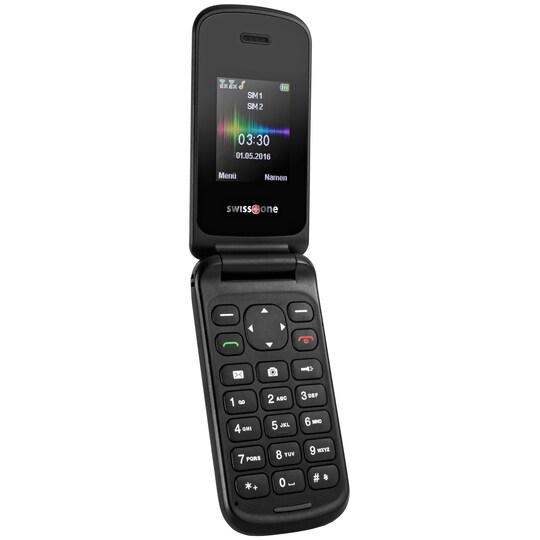 Swisstone SC1330 dual-sim mobiltelefon (svart)