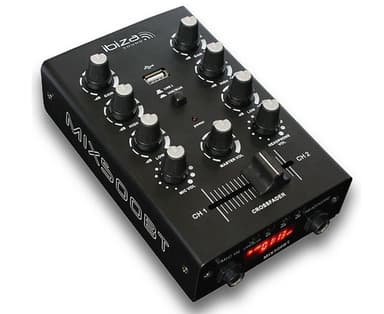 2-kanals USB DJ Mixer w. Bluetooth