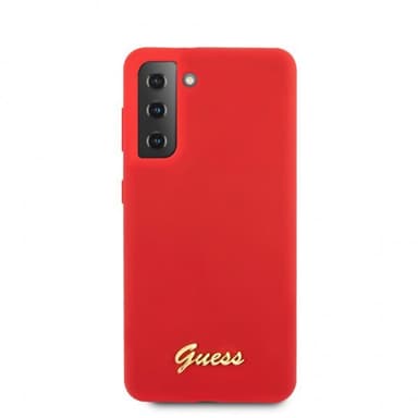 Guess Samsung Galaxy S21 Plus Skal Metal Logo Röd