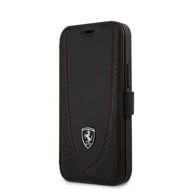 Ferrari iPhone 12 Mini Fodral Logo Perforerad Svart