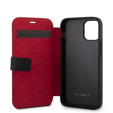 Ferrari iPhone 12 Mini Fodral Logo Perforerad Svart