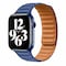 veganskt läder magnetisk Apple watch Band 42/44 mm Blue